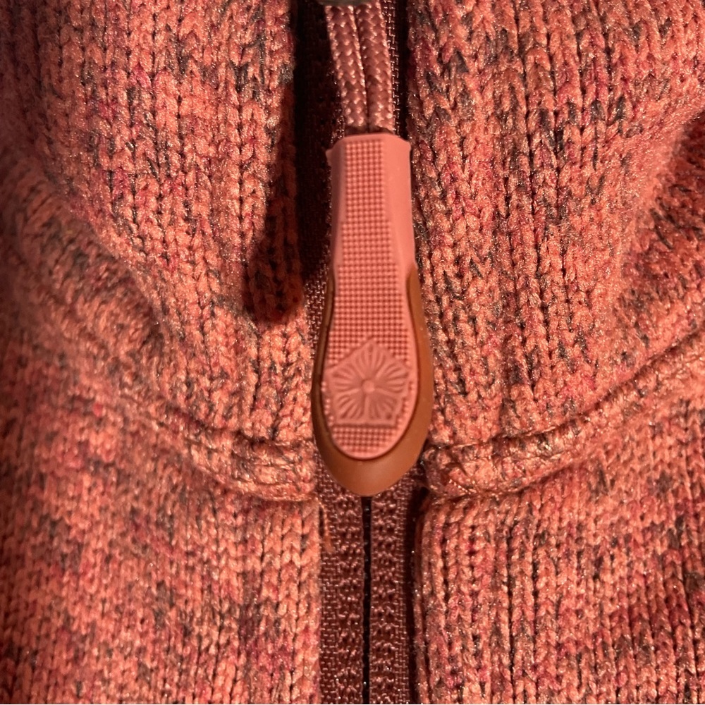 LL Bean Sweater Fleece Full-Zip Long Sleeve Front Pockets Chest Logo Jacket XS - Picture 4 of 15
